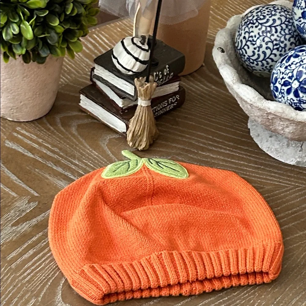 NWOT! Gymboree Knit Sweater Fall Autumn Harvest Pumpkin Beanie Hat